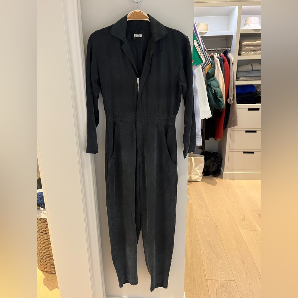 Reformation Black Jumpsuit
